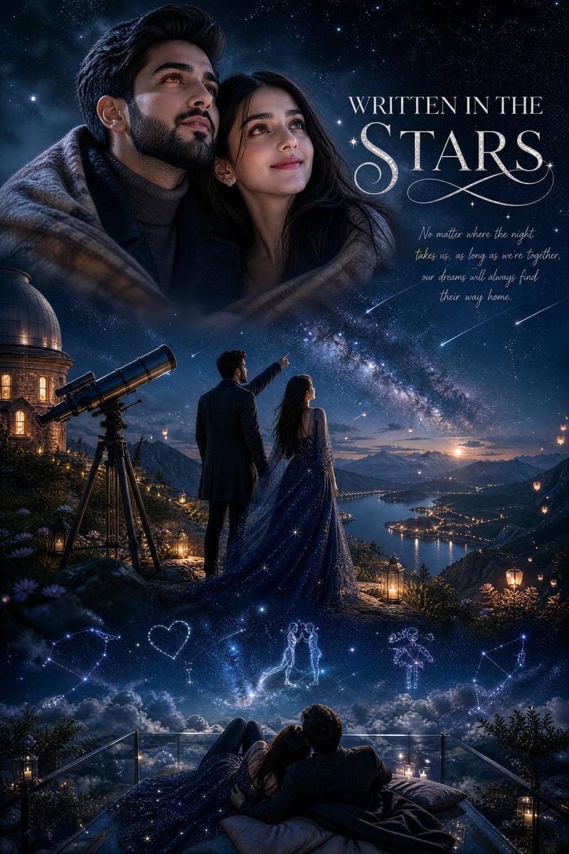 Ultra-Realistic Romantic Couple Poster – "Stargazers" Ultra-realistic c…