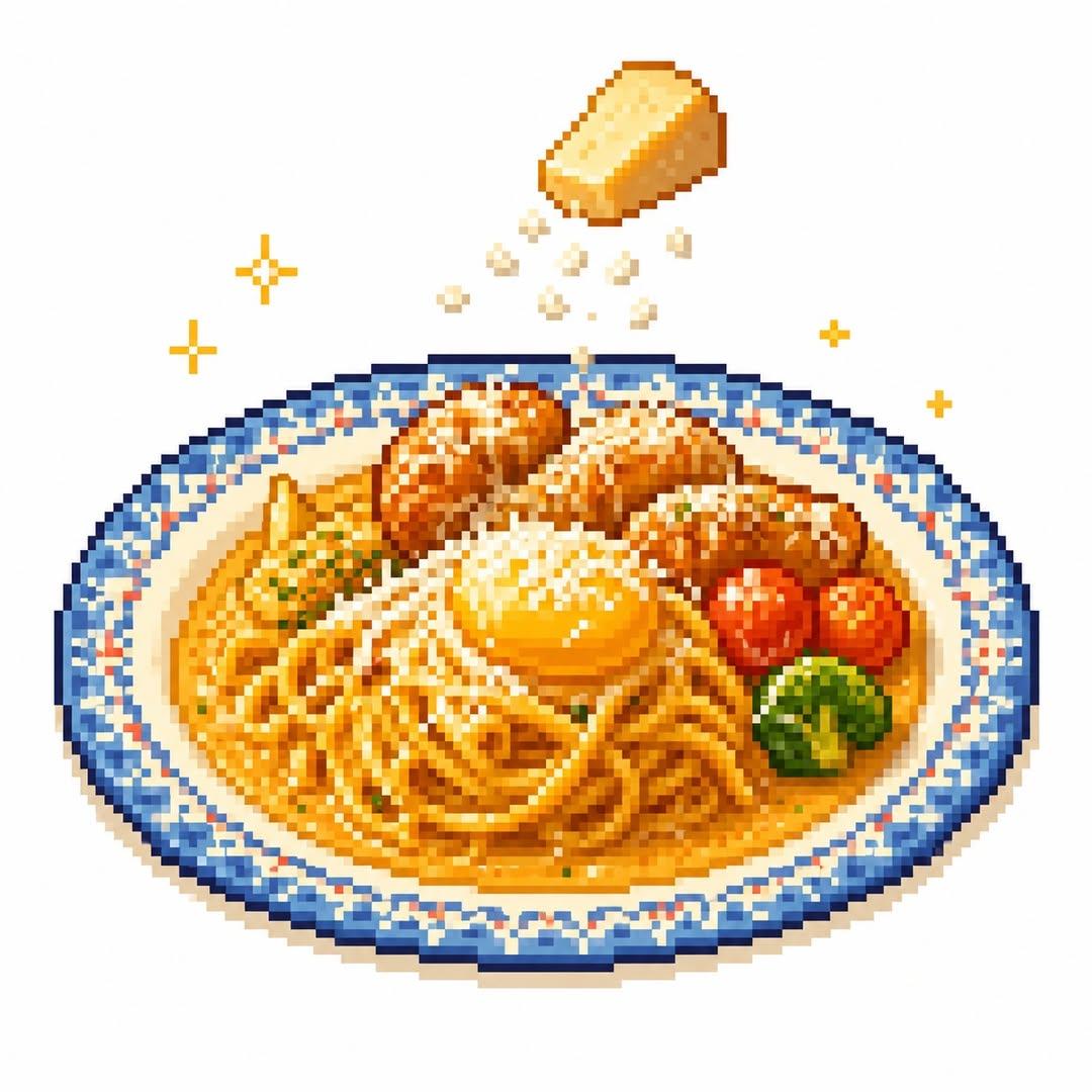 Create a cute and stylish pixel-art illustration based on the uploaded … 2