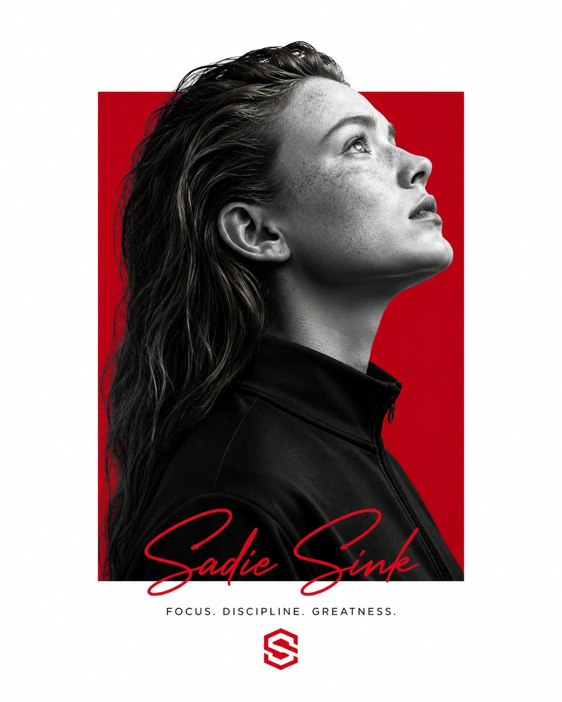 Minimalist editorial portrait poster design featuring [SUBJECT] with th… 1