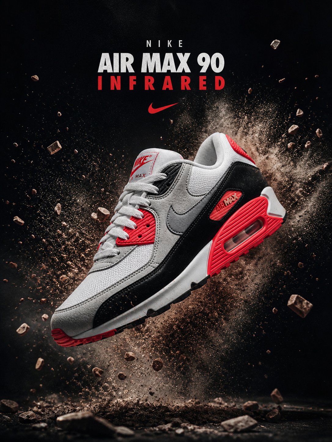 31w An advertising poster for nike shoes The central element is a photo…