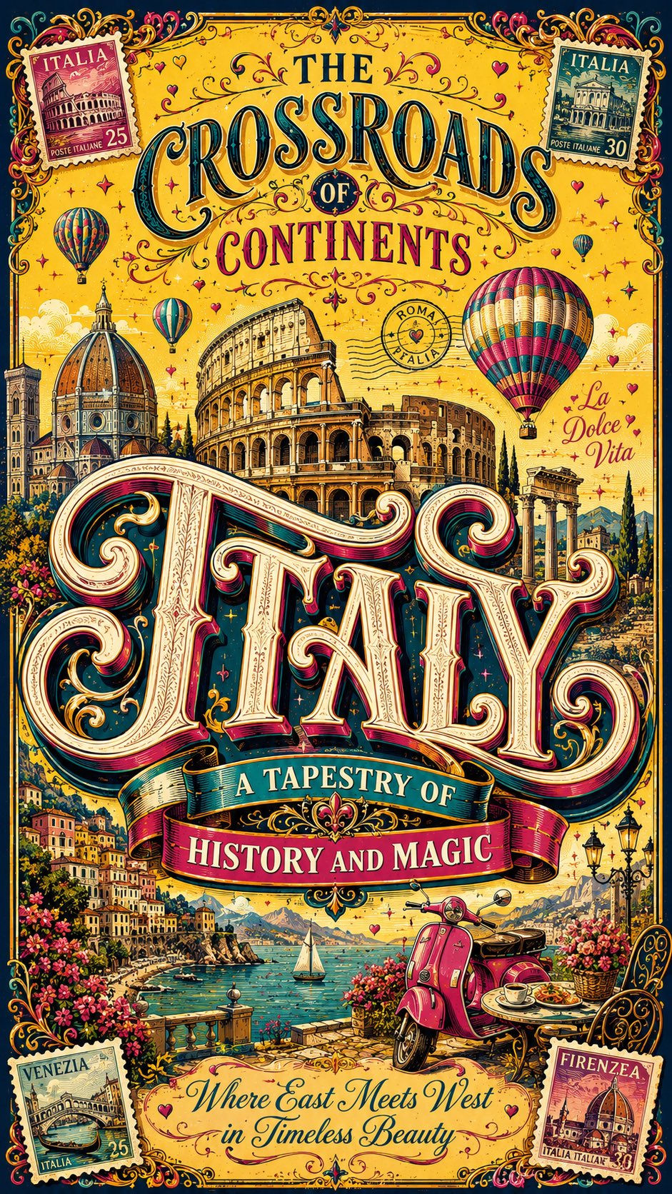 poster_configuration": { "theme": "Vintage Romantic Travel Typography",… 1