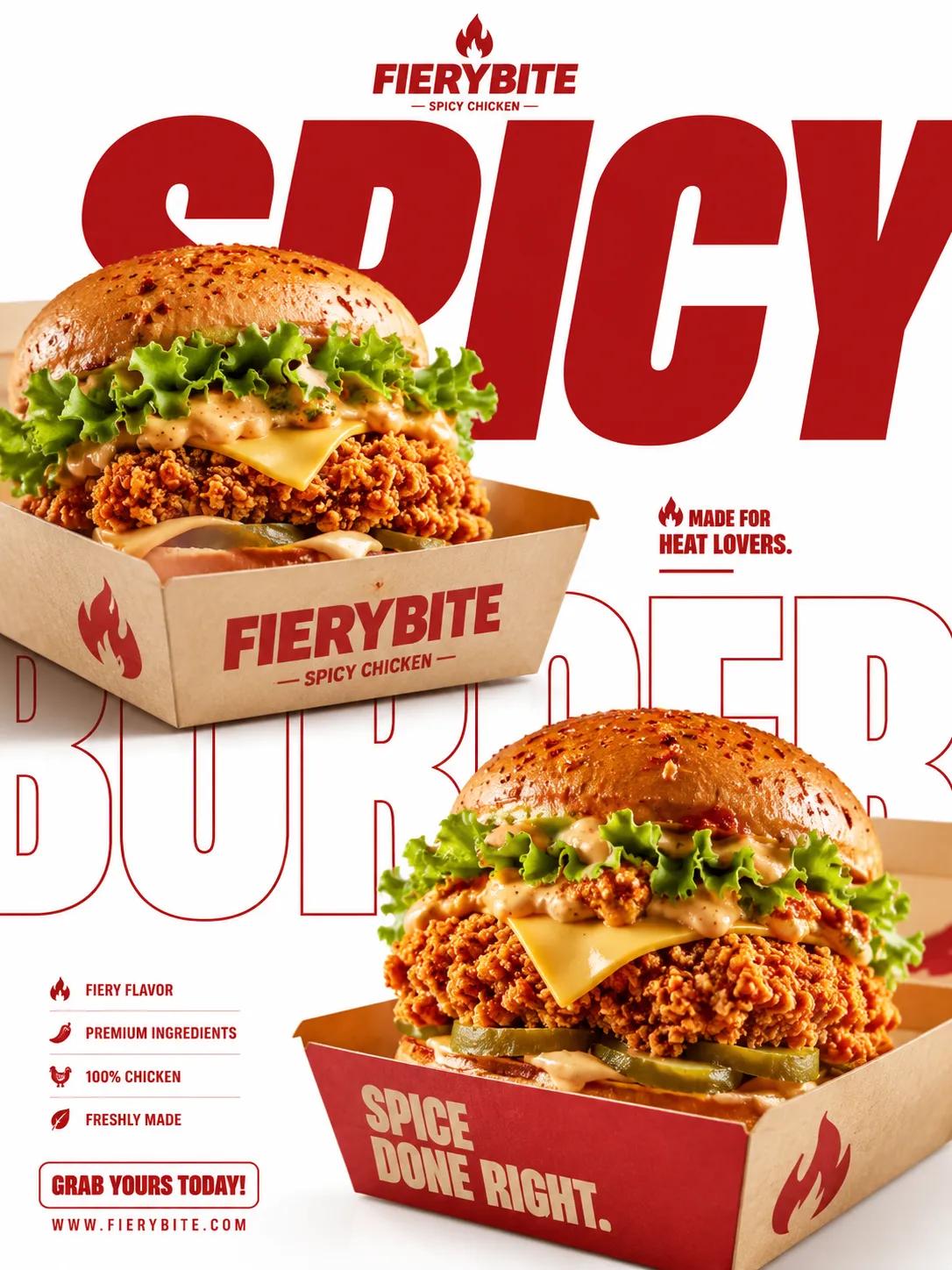 TOPIC: A premium fast-food advertising poster promoting [PRODUCT TYPE /… 1