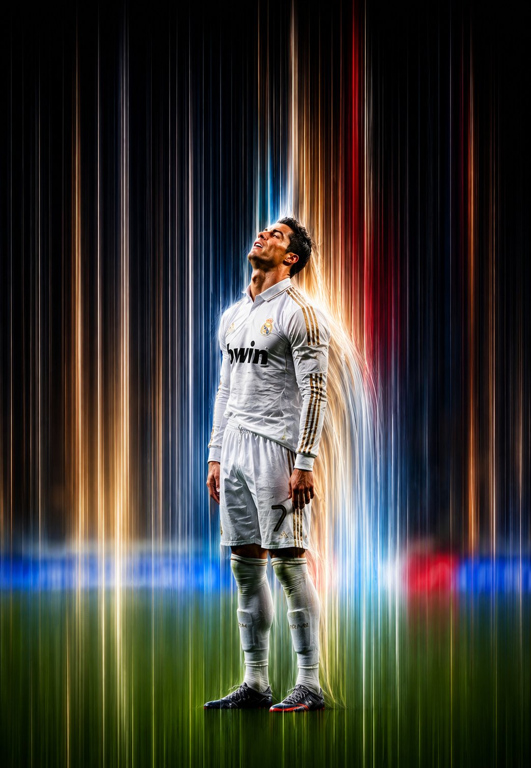 Transform the uploaded image into a premium pixel stretch artwork while…