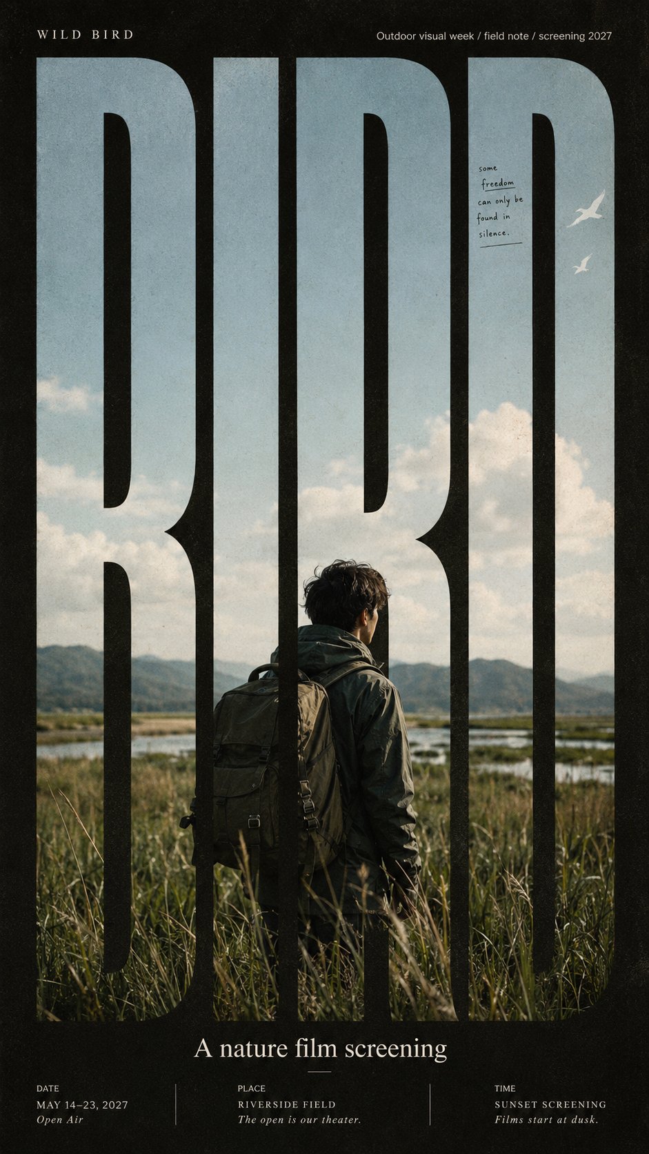 Create a high-end type-framed poster where oversized typography becomes… 2