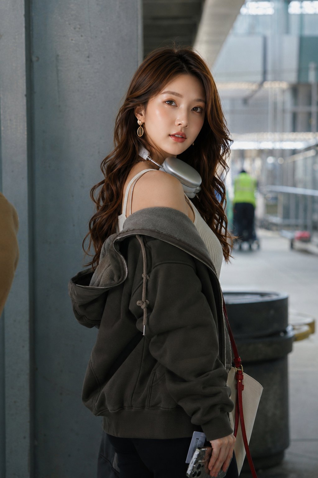 Ultra-realistic fashion portrait of a beautiful young East Asian woman … 1