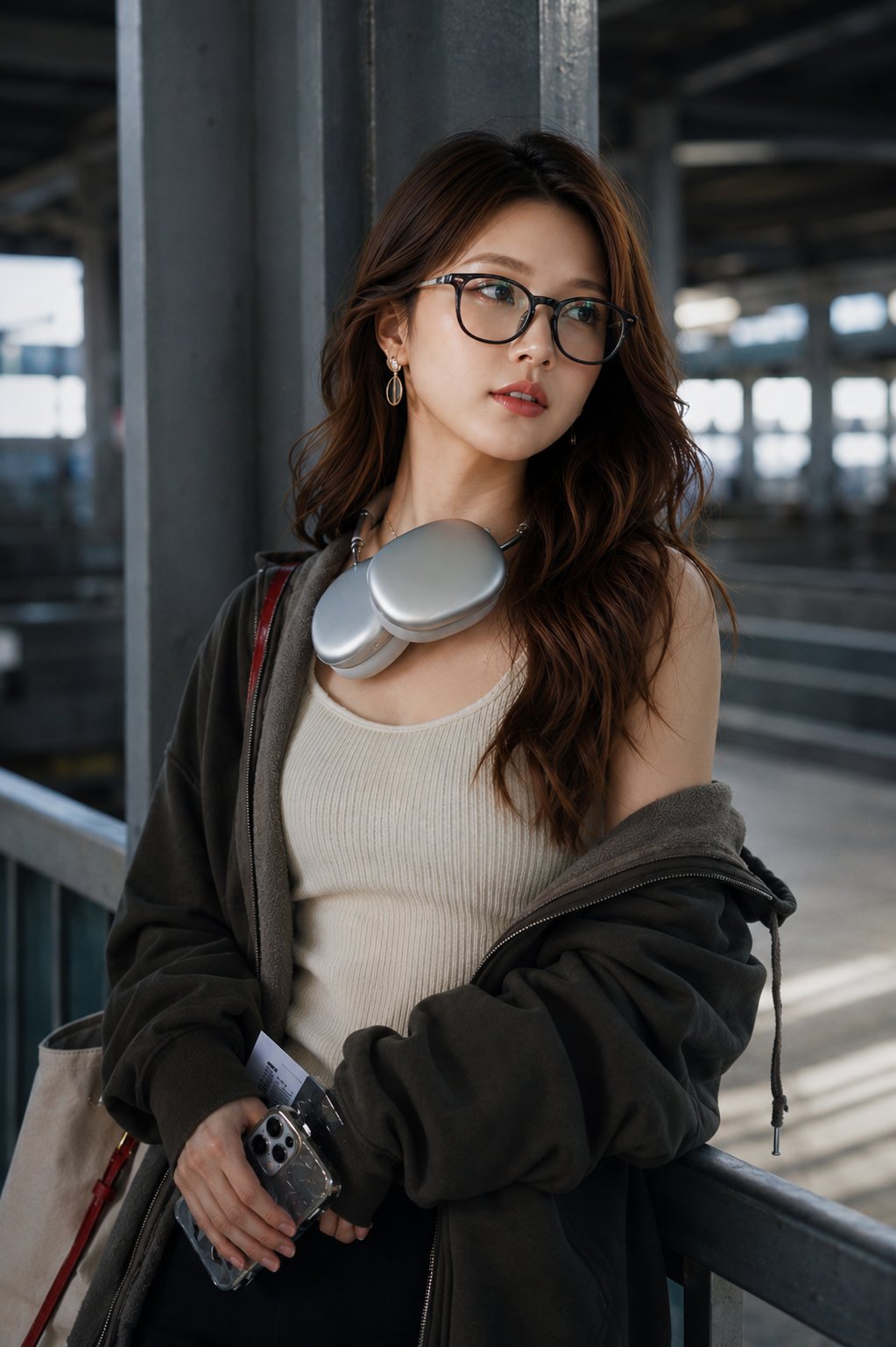 Ultra-realistic fashion portrait of a beautiful young East Asian woman … 2