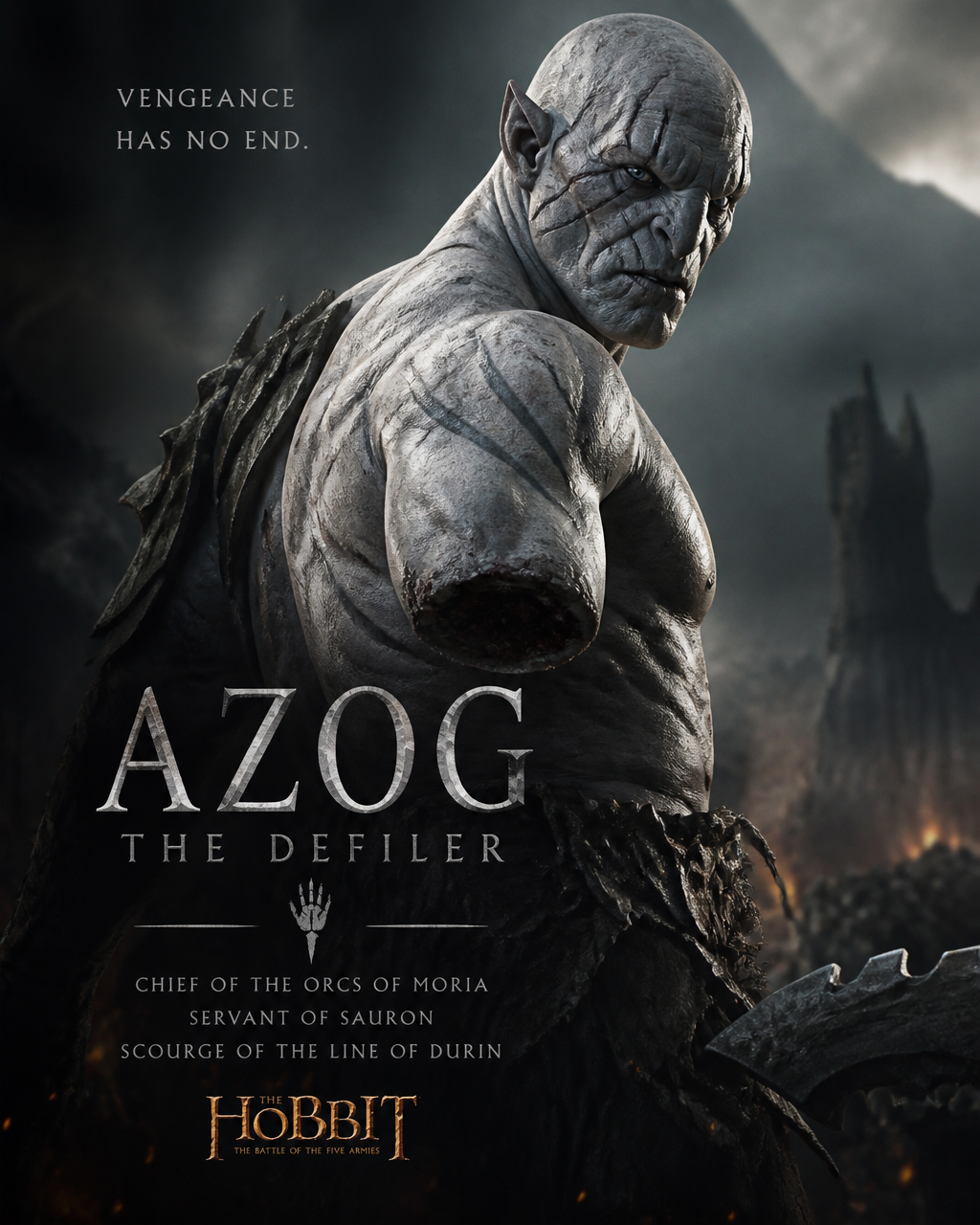 character poster for "Azog" the Defiler is a major antagonist in The Ho…