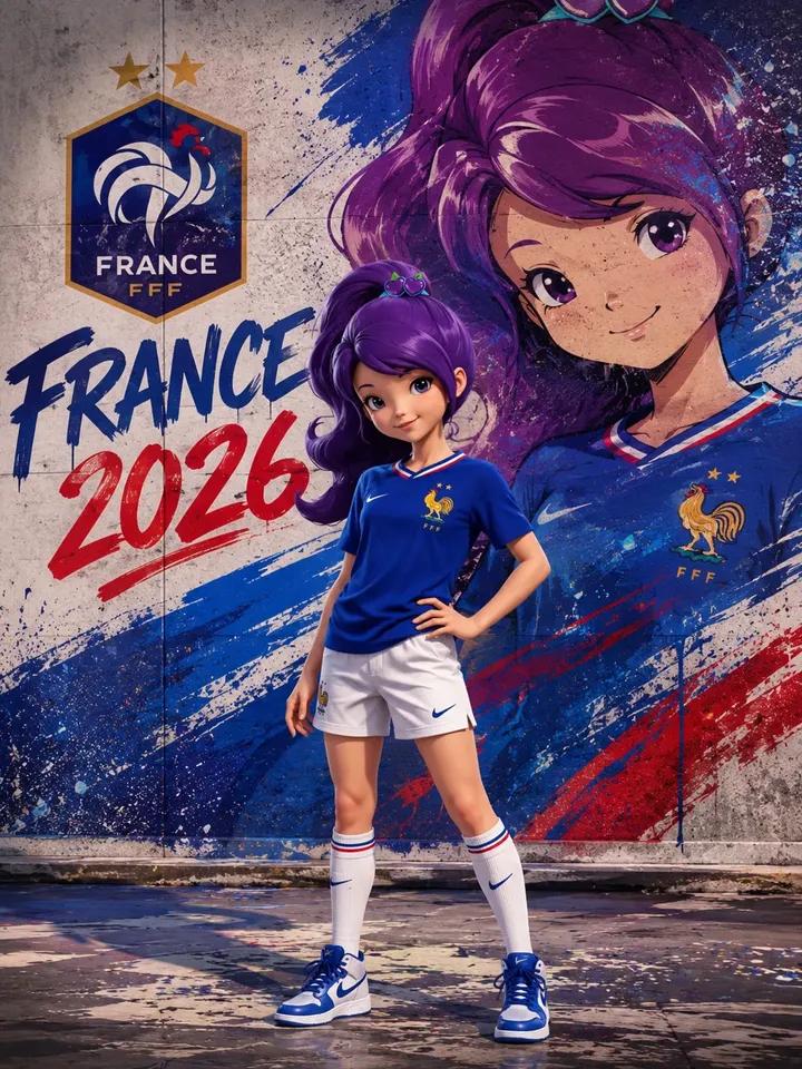 Ultra-detailed street-art football poster featuring a cute stylized car… 1