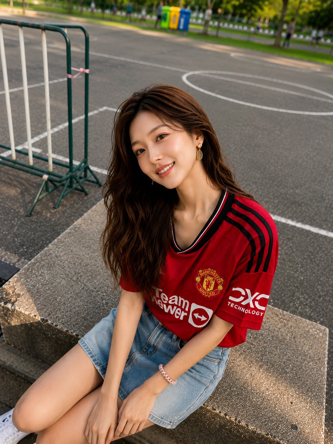 Ultra-realistic lifestyle portrait of a beautiful young Asian woman sit… 1