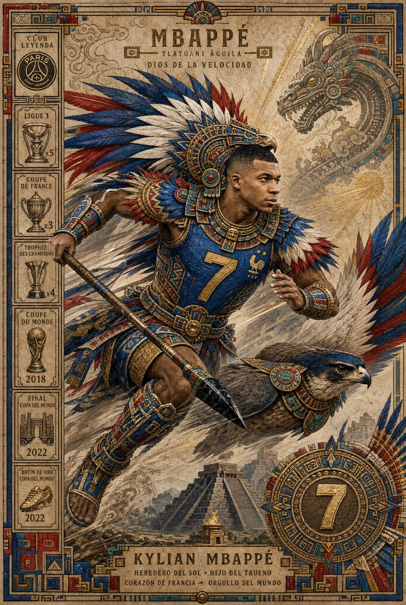 Create a highly detailed vertical poster illustration of a legendary fo… 2