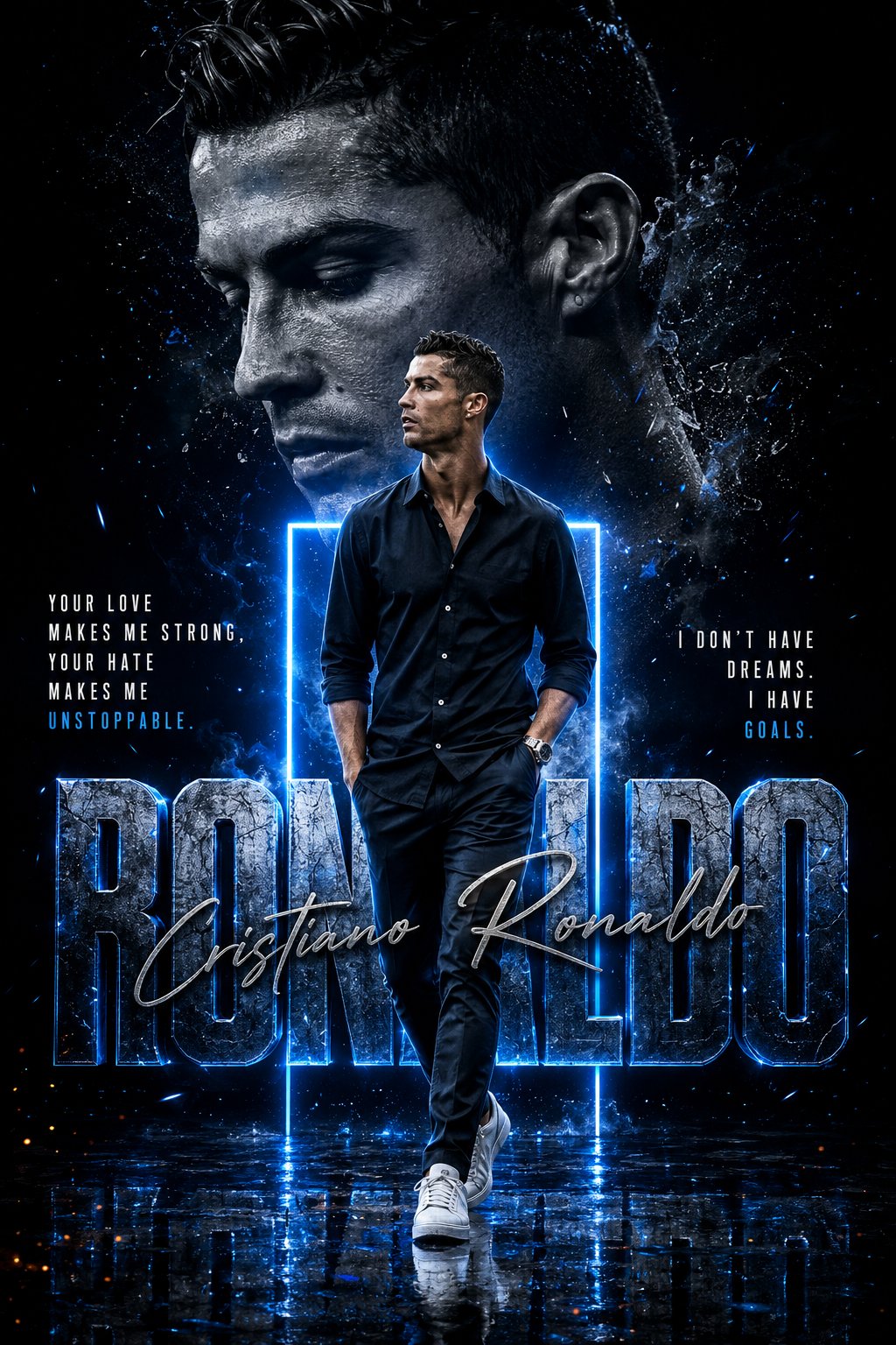 Create a premium cinematic Instagram poster featuring [CELEBRITY NAME] …