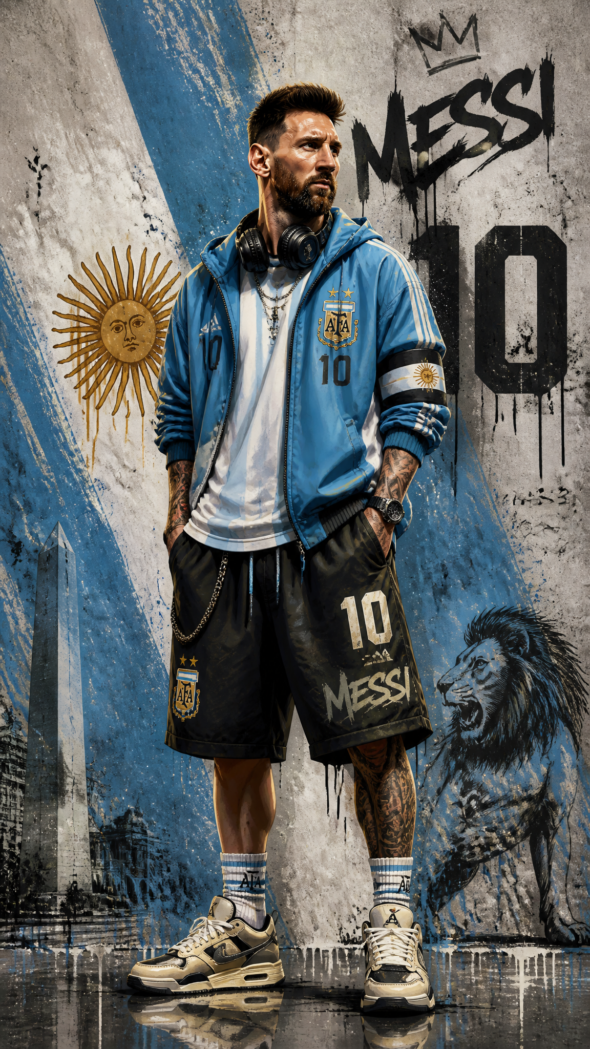 MESSI, el tema del equipo nacional de tendencia de póster de fútbol, po…