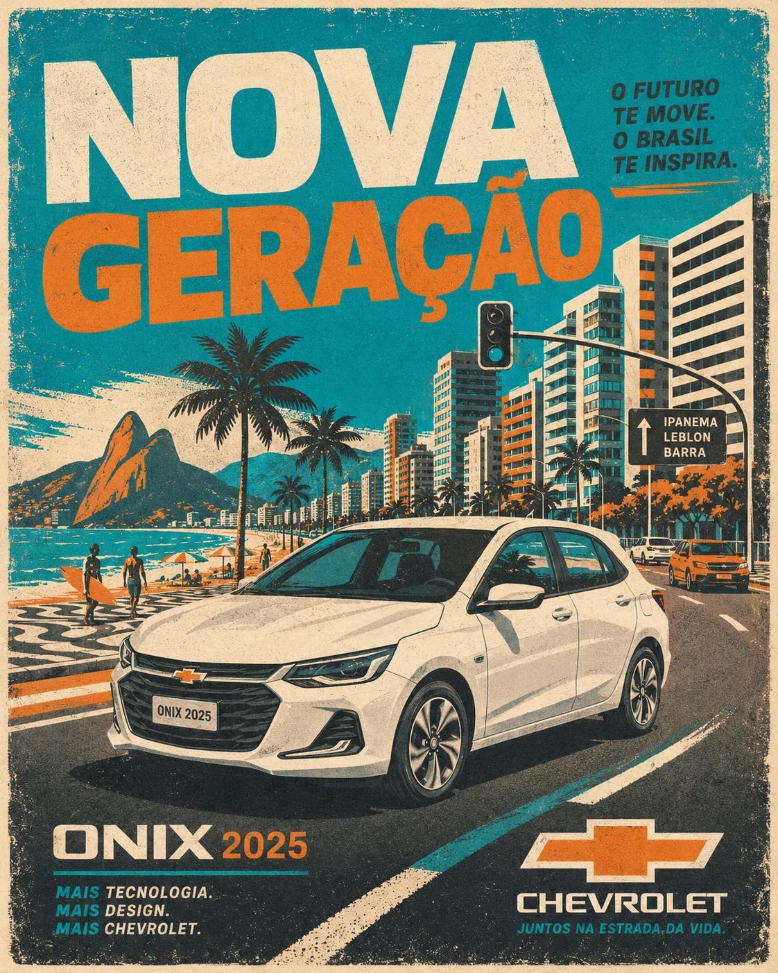 prompt: Create a vertical retro automotive travel poster featuring [CAR… 2
