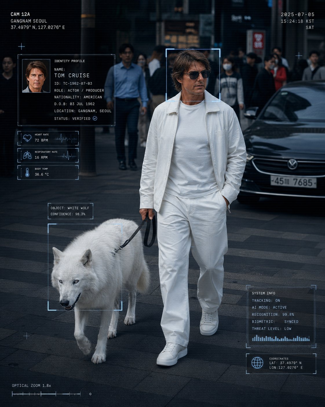 Cybercore editorial fashion photography of the attached man wearing a m… 1