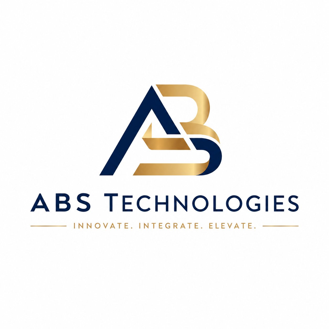 Design a premium, minimalist, and timeless business logo for Abs Techno…