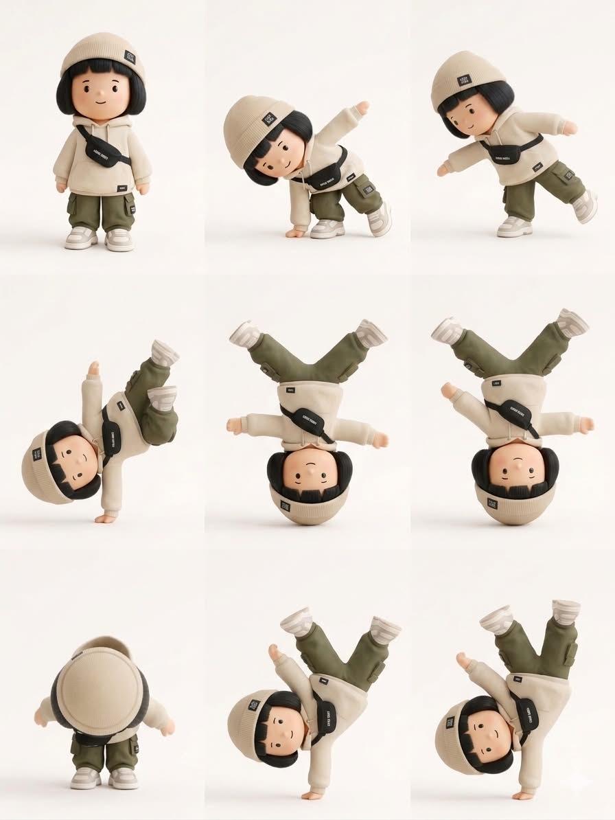 Generate a designer art toy / collectible figurine designed to showcase… 1