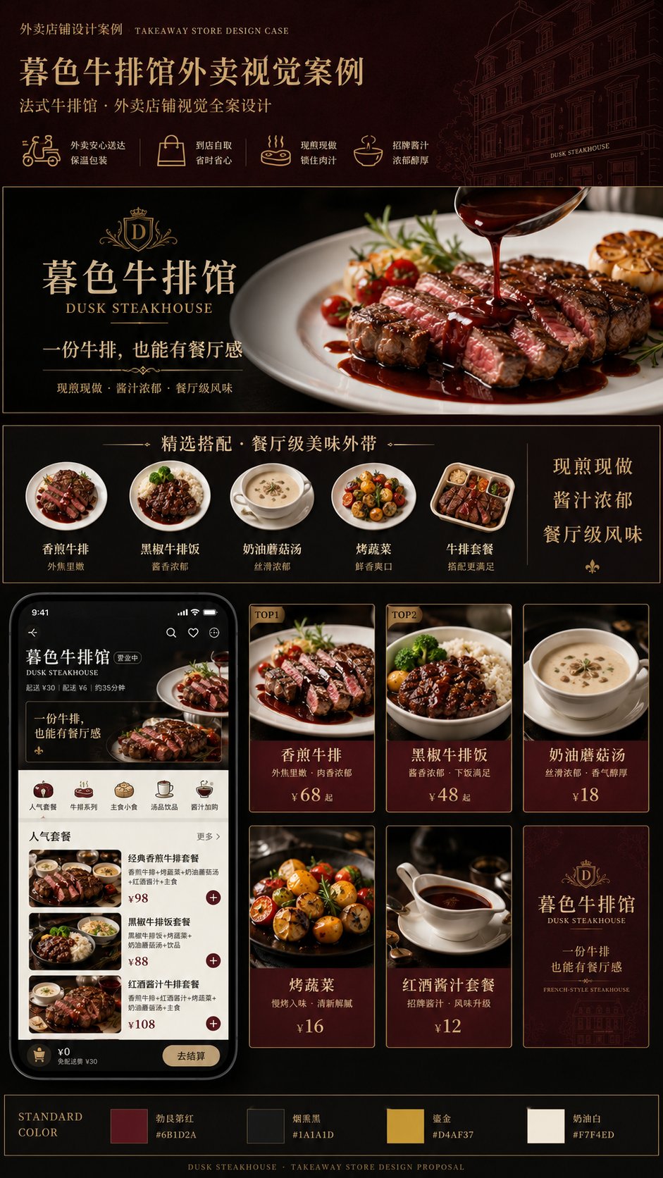 🤯用 ChatGPT-Image2 生成西式正餐外卖视觉提案，质感拉满了！ 我生成了四个案例： 1、意式披萨意面店 2、美式汉堡炸鸡店 3、… 2