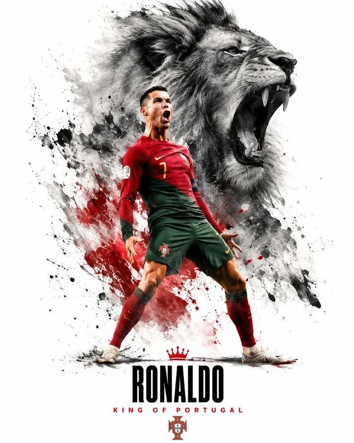 Create an epic sports poster featuring a legendary football player stan…