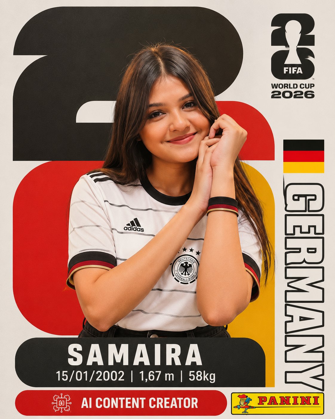 Create a premium FIFA World Cup 2026 Panini-style collectible card post…