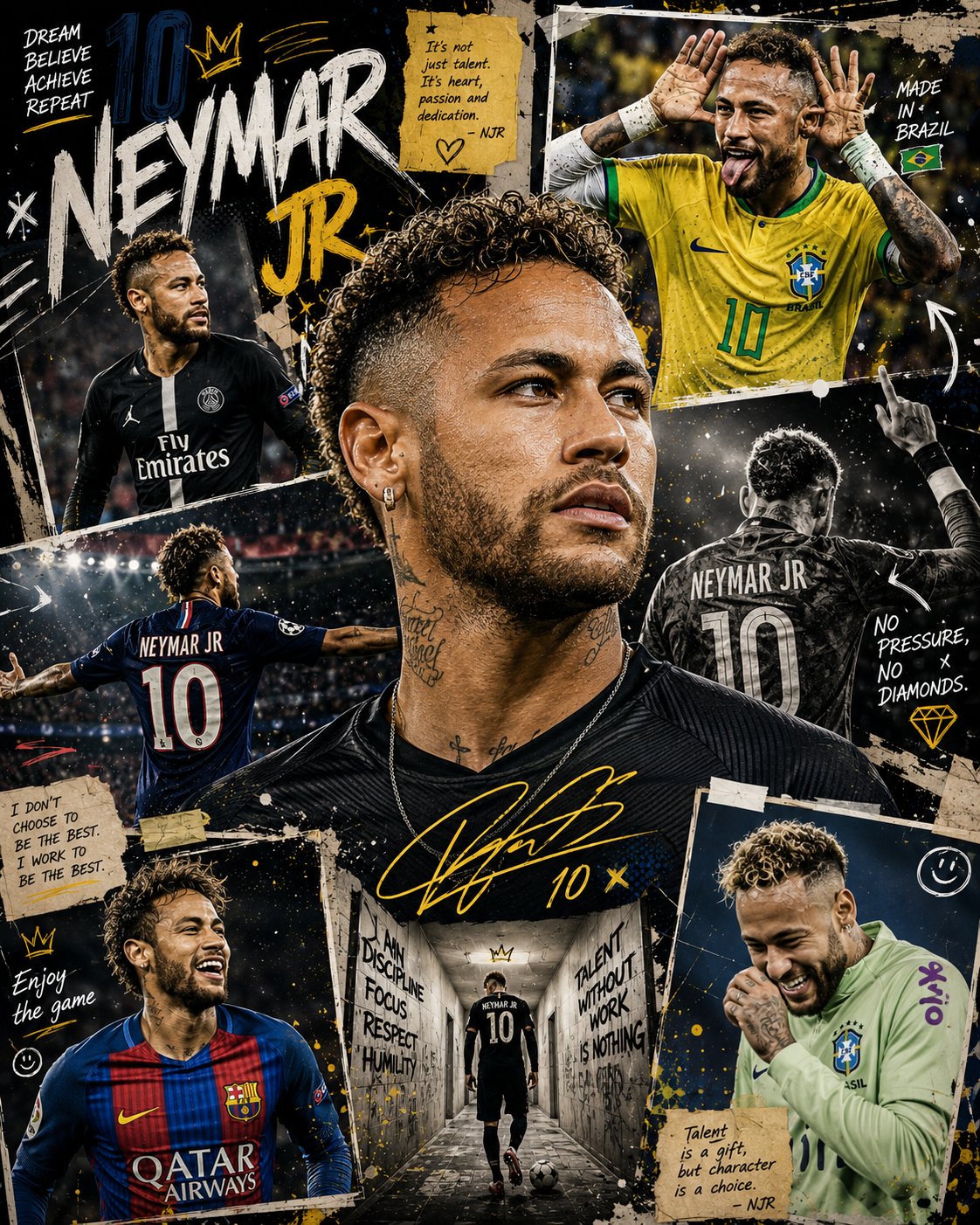 Create an ultra-premium editorial sports collage poster (4:5) featuring… 1