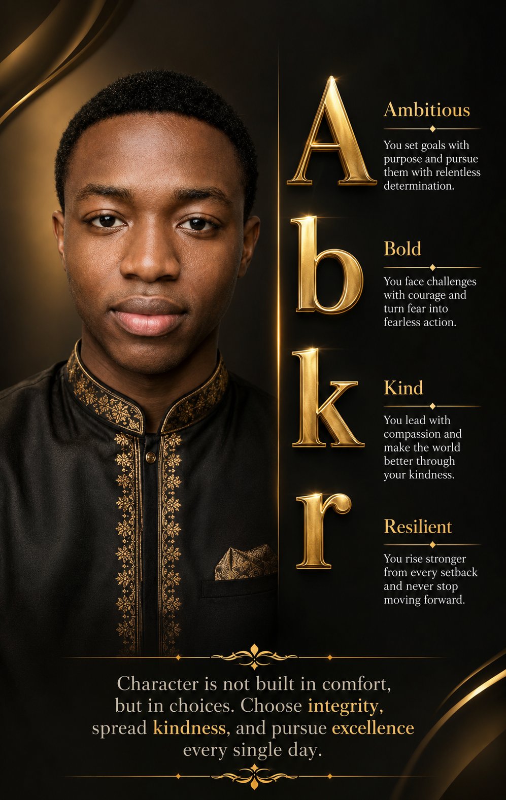 > Create a premium, ultra-realistic 4:5 portrait poster using the uploa…