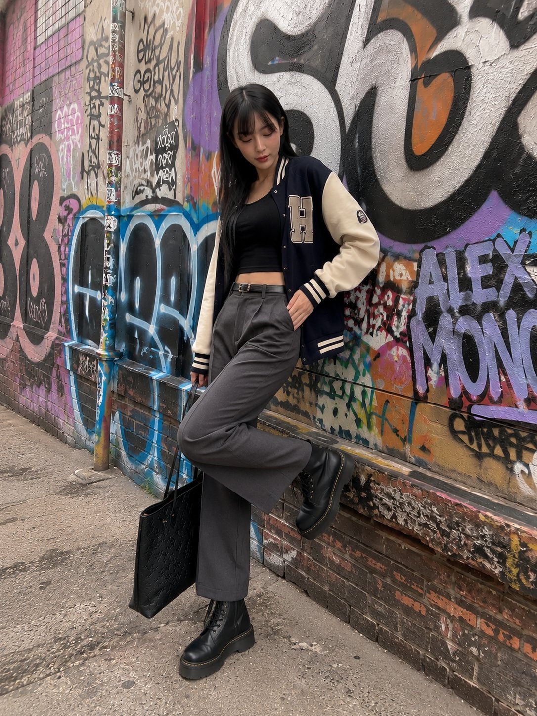 Photorealistic candid iPhone snapshot of a stylish young East Asian wom… 1