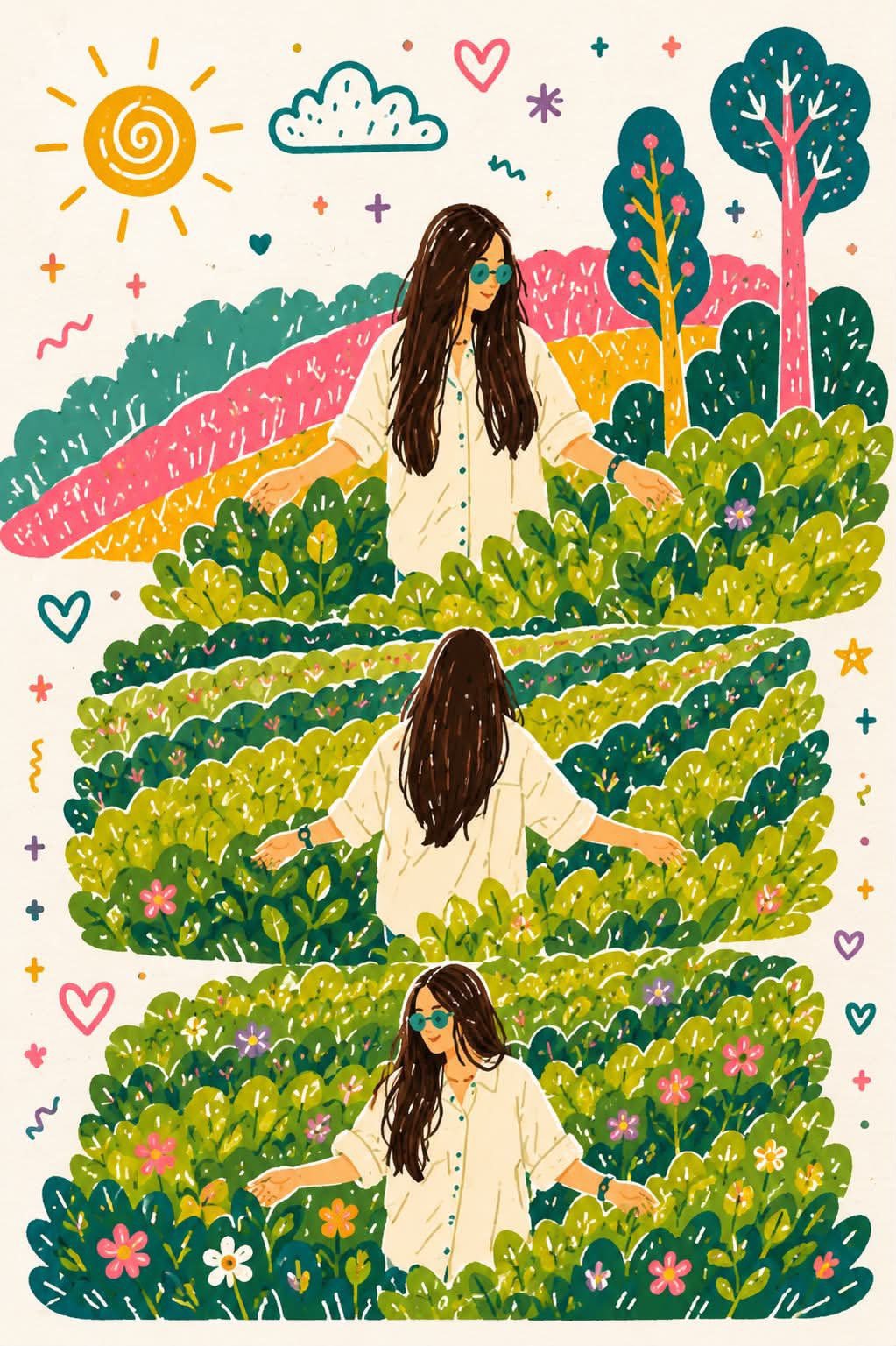 Create a whimsical, hand-painted storybook-style illustration inspired … 1