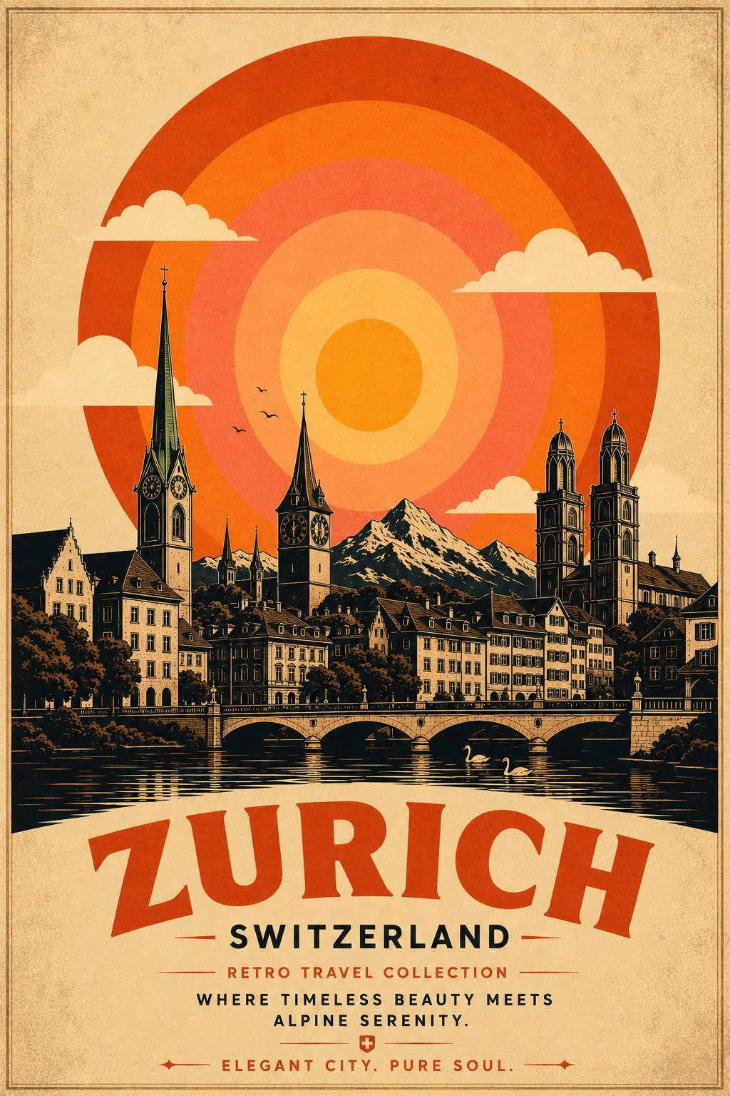 Create a premium vintage travel poster for [DESTINATION] in a timeless … 3