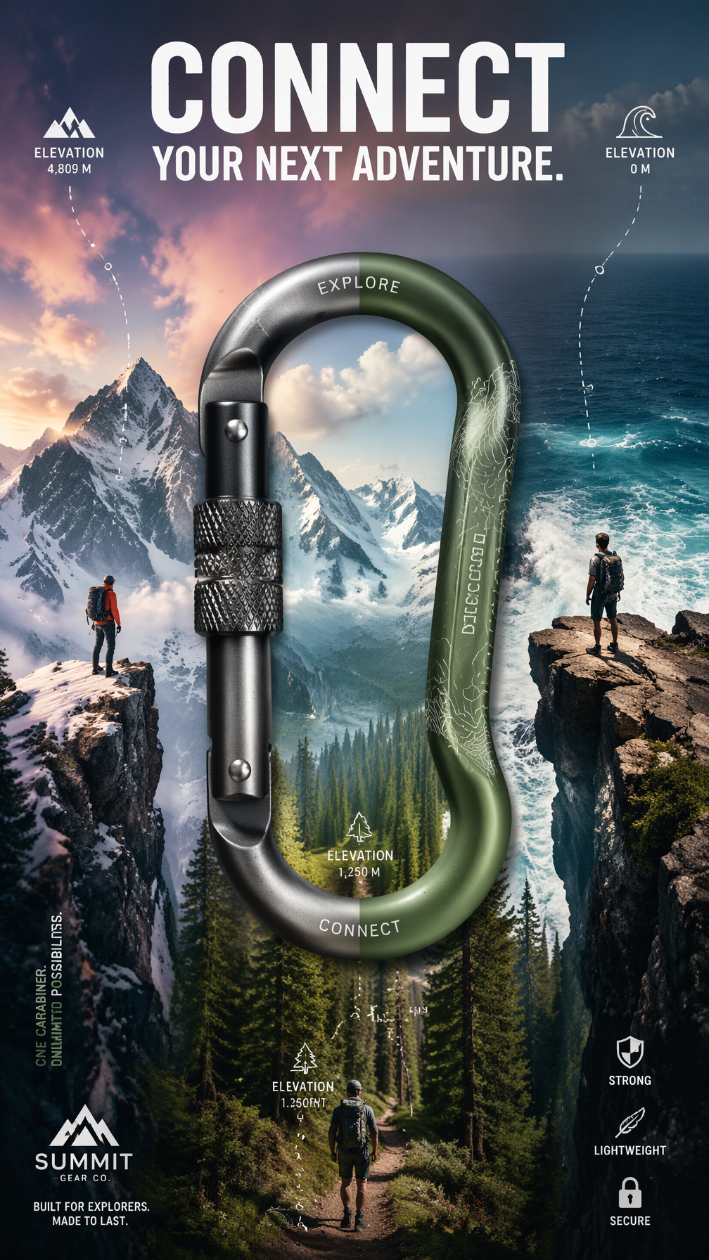 A premium 9:16 outdoor advertising poster.Main Subject: A giant premium…