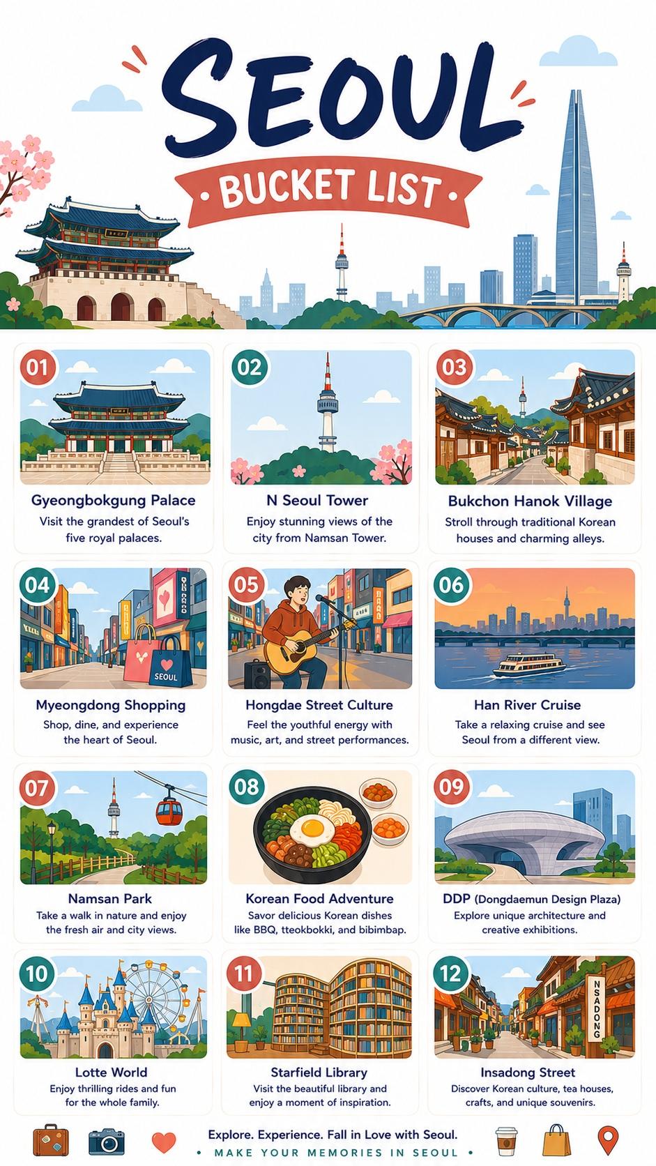 [DESTINATION]=[New City] Create a premium travel bucket list poster for…