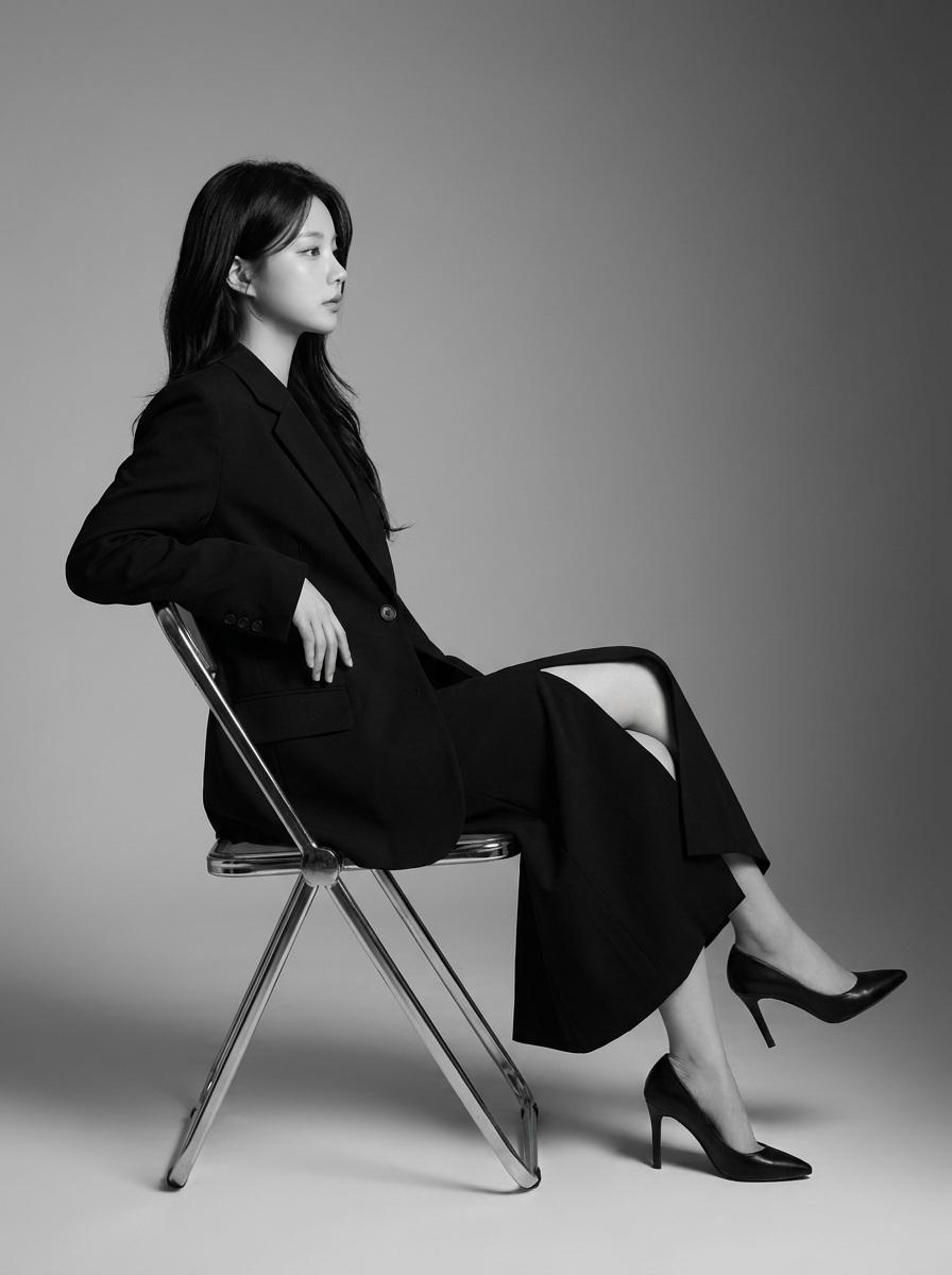 Create a highly realistic 8K professional black-and-white fashion edito… 1