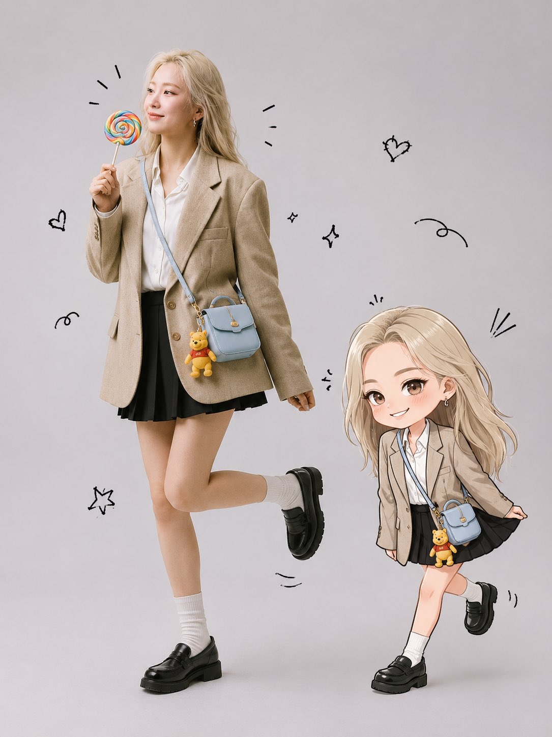 Create a full-body ultra-realistic studio portrait using the uploaded p…
