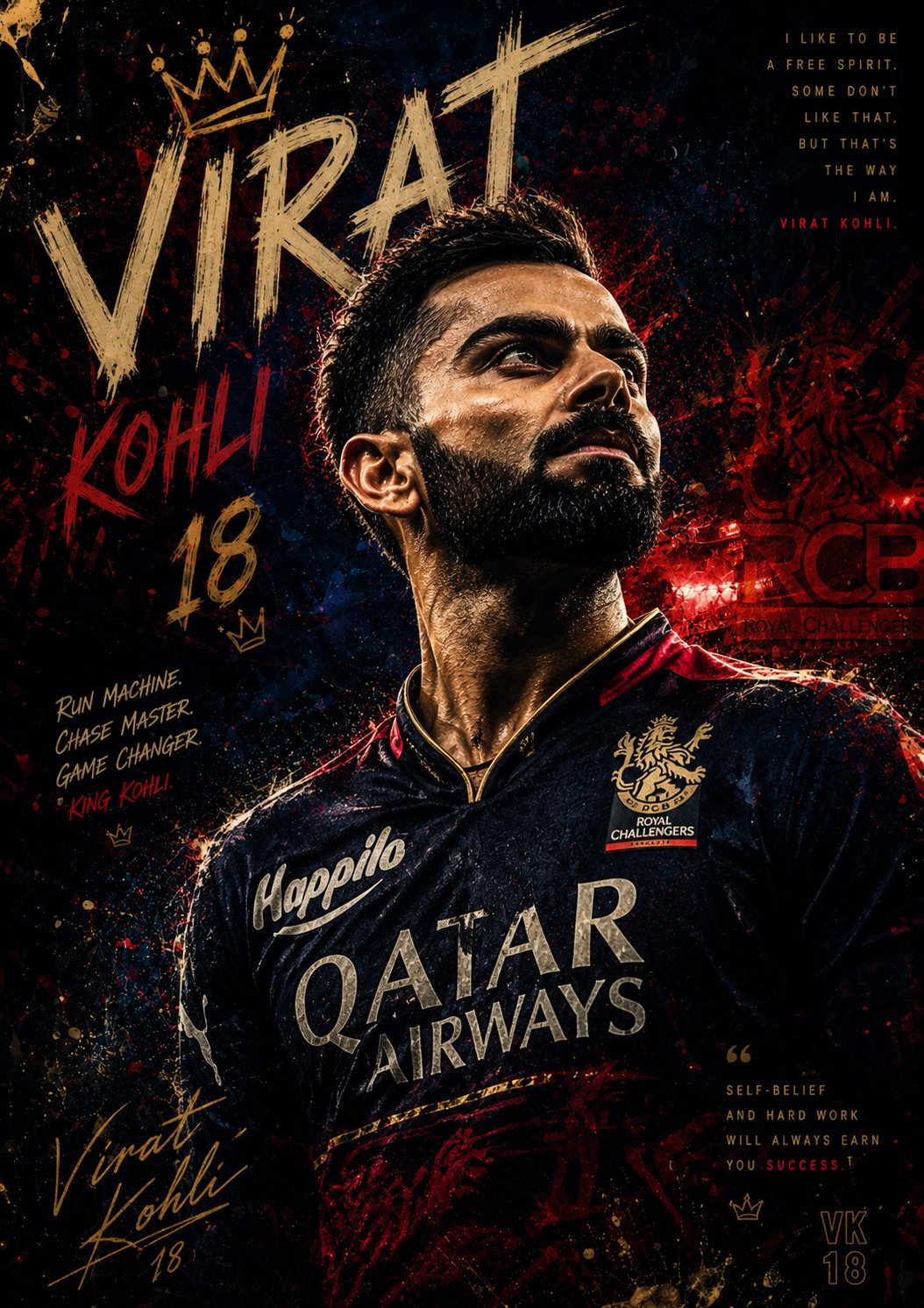 Create two separate ultra-cinematic sports poster artworks side-by-side… 1