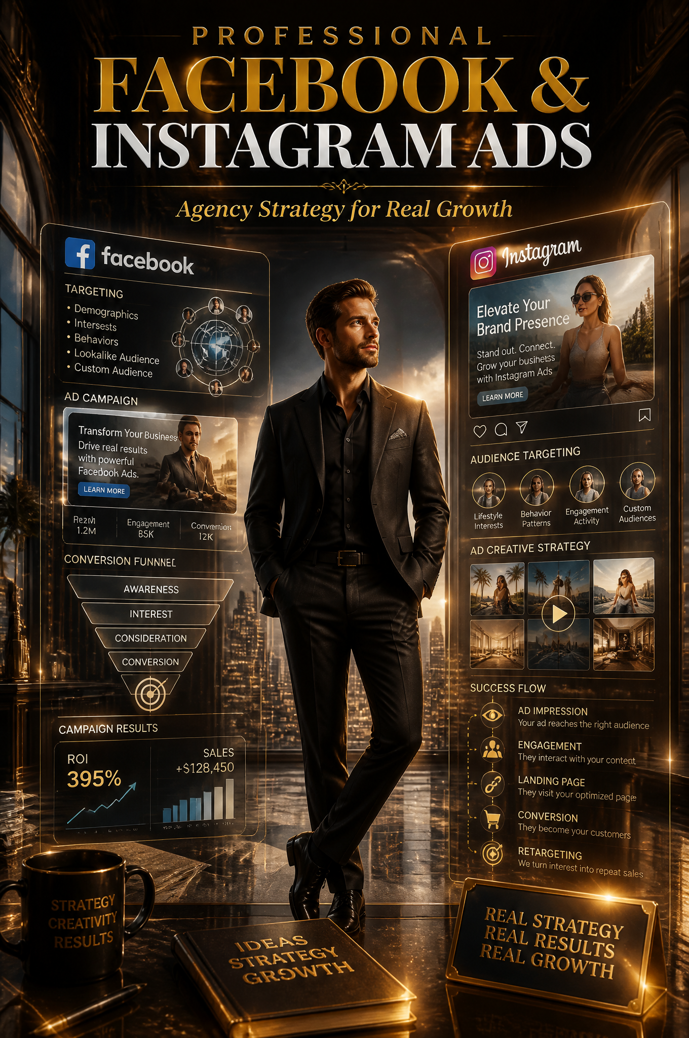 Design an extraordinary detailed masterpiece vertical social media adve…