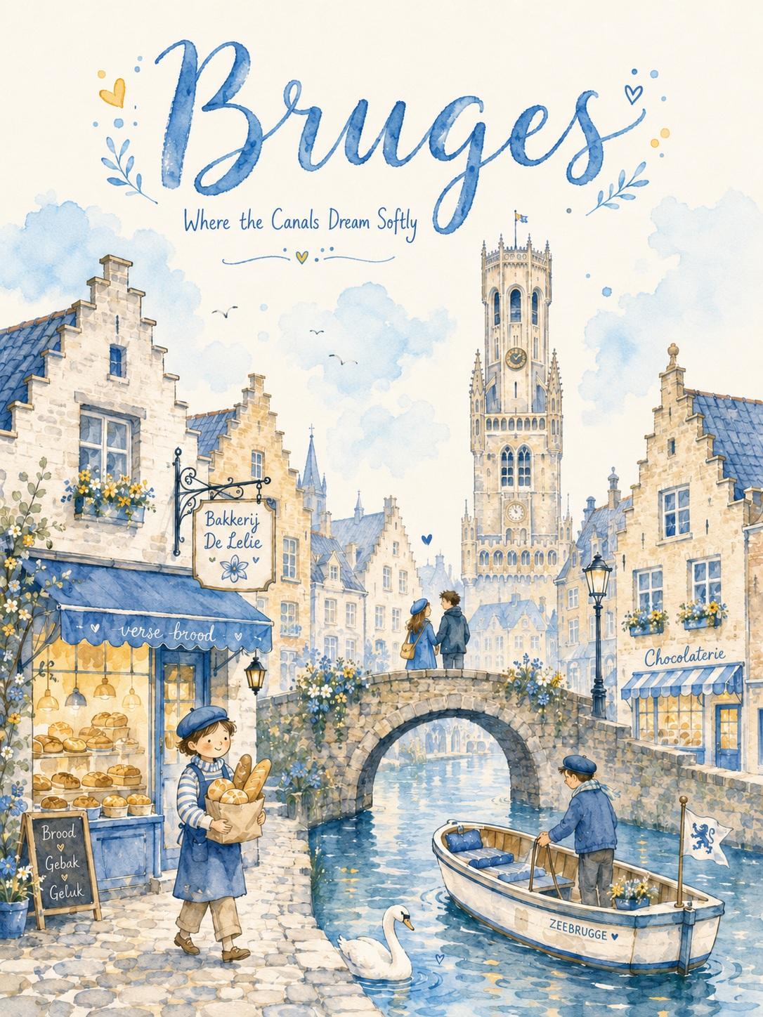 Create a dreamy watercolor travel illustration in the style of a premiu… 1