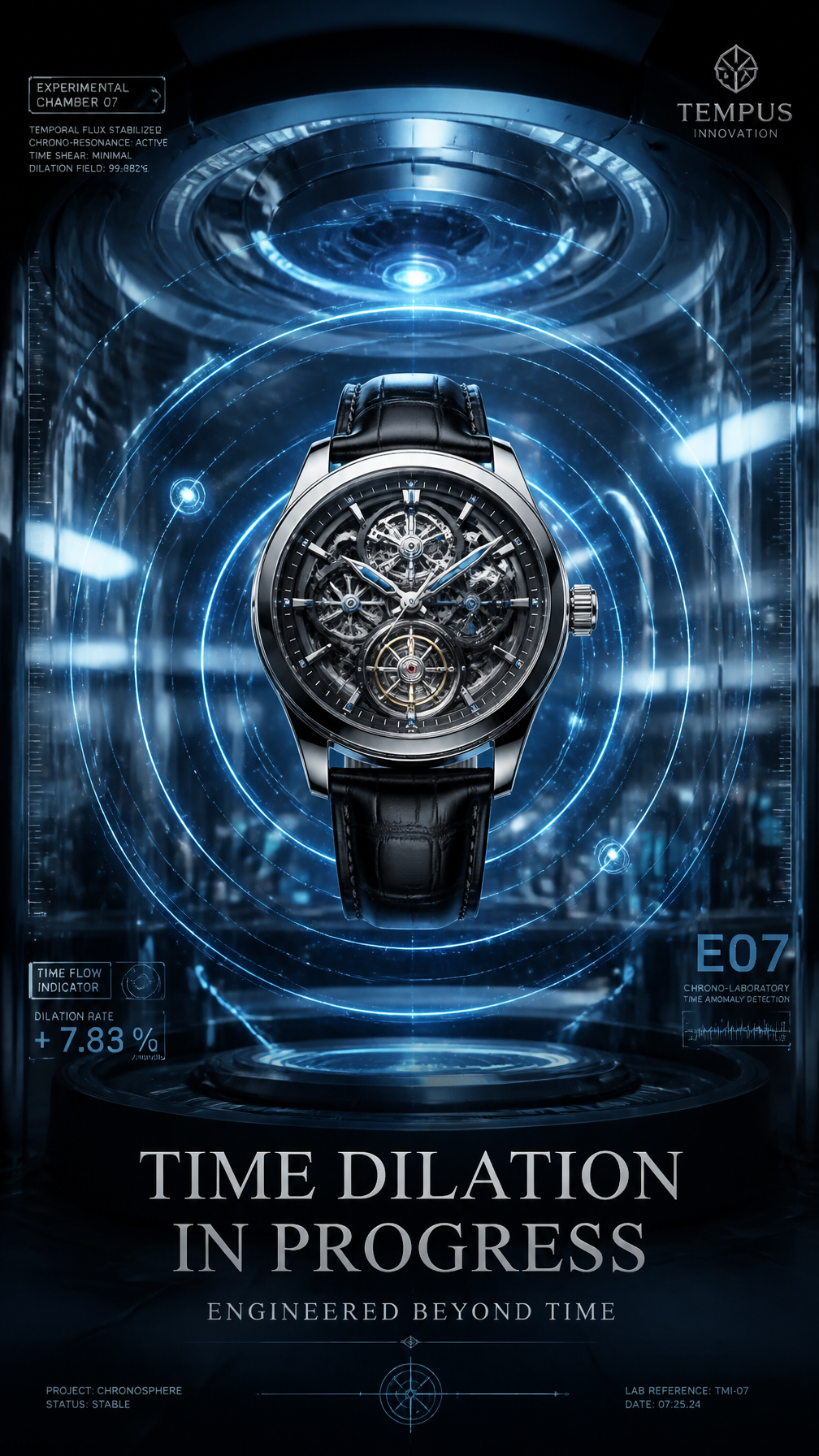 A premium 9:16 luxury watch advertising poster.Main Subject:A premium m…