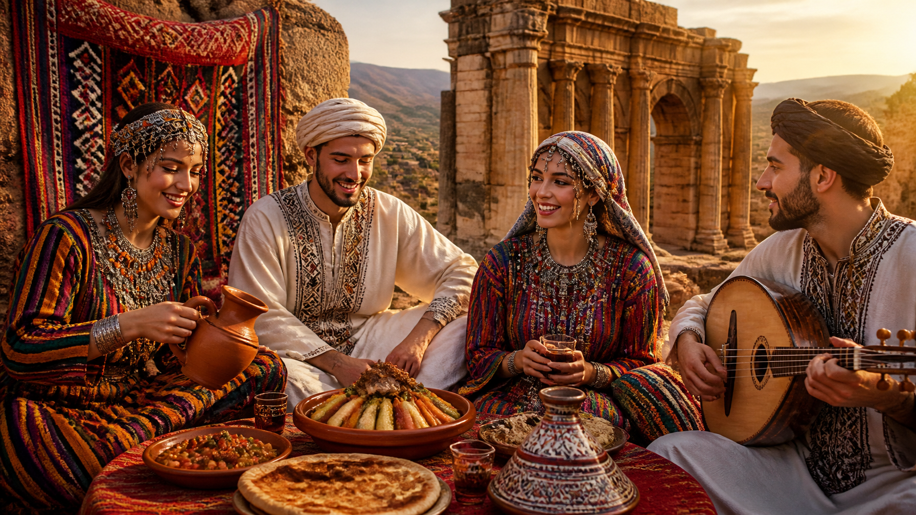 Create an ultra-realistic cultural artwork using all uploaded images. S…