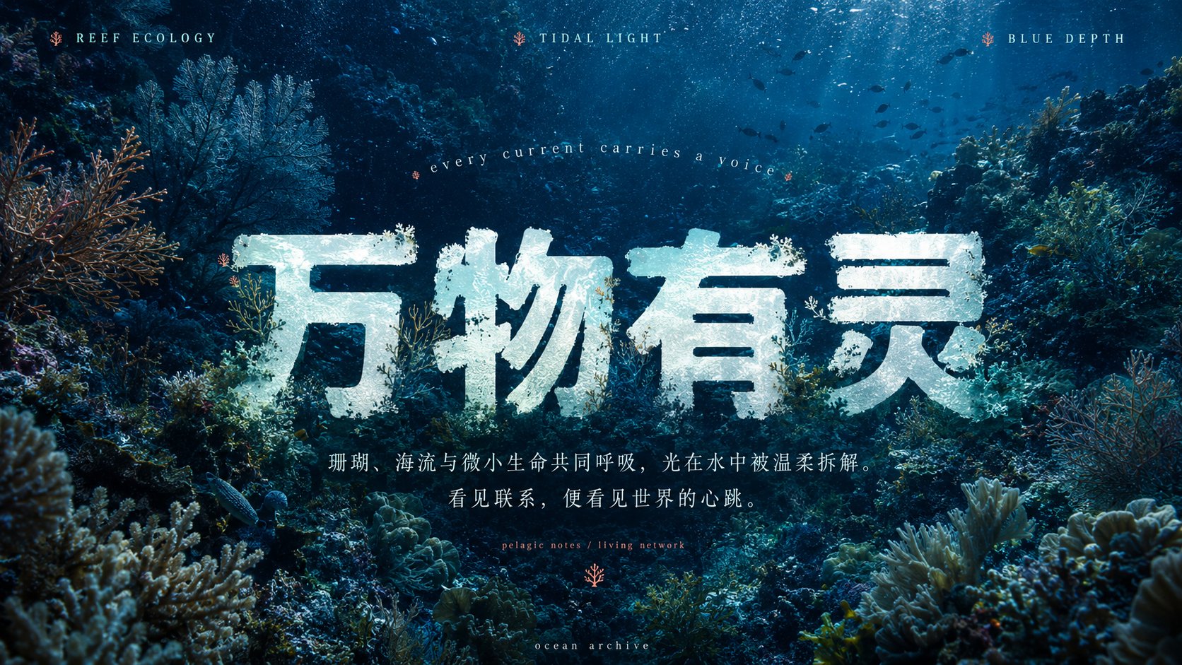 围绕任意主题对象生成一张具有密集自然肌理与文字融合机制的视觉作品：主题自身的材质、环境或文化符号铺满整个画面，形成近距离、层层交叠、细节丰富的…