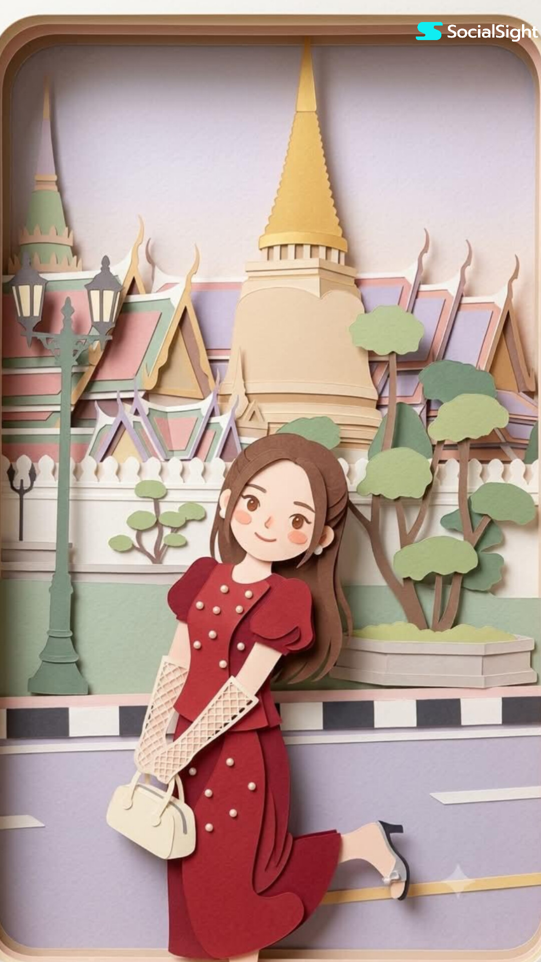Transform this image into a soft, layered papercraft illustration inspi… 1
