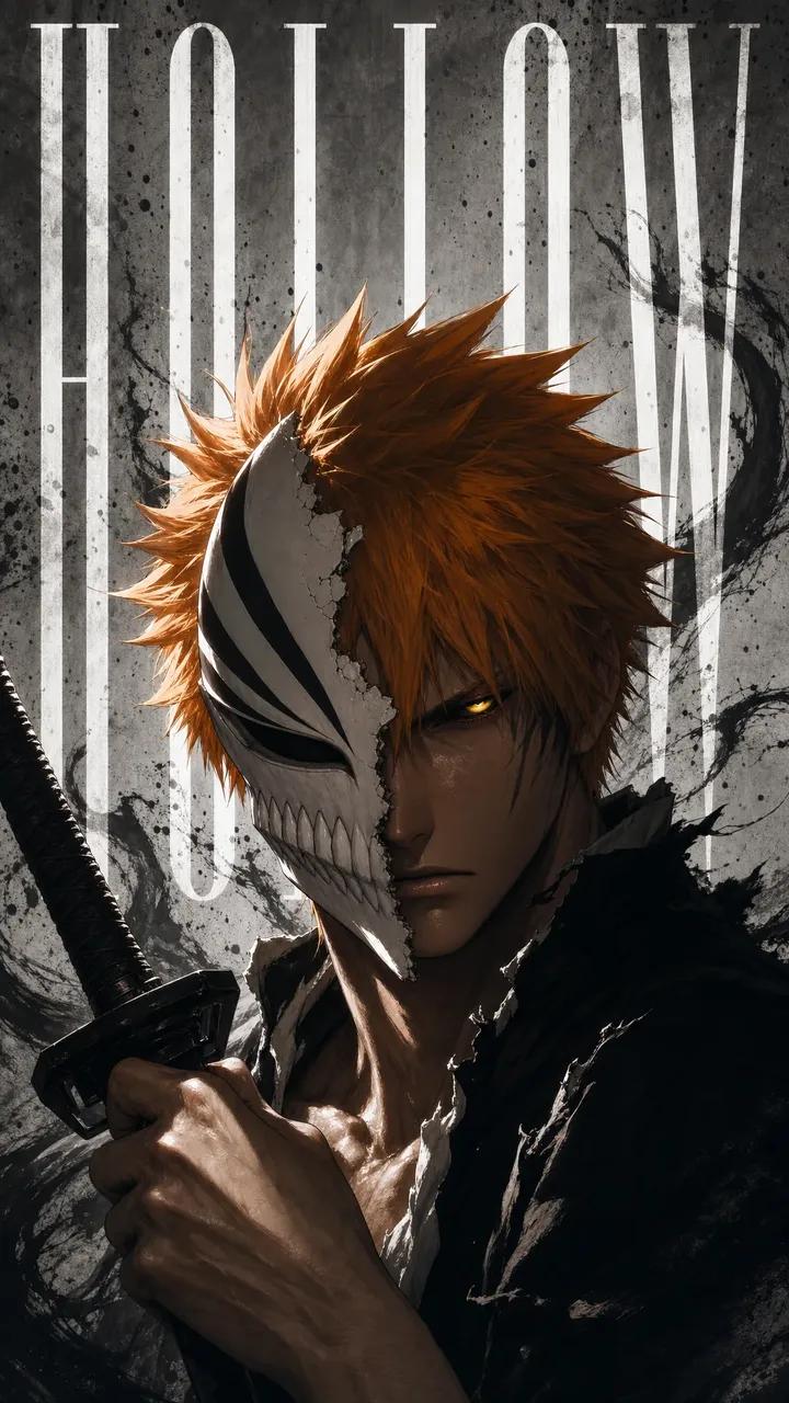 Ultra-detailed dark anime portrait of an orange-haired swordsman inspir… 2