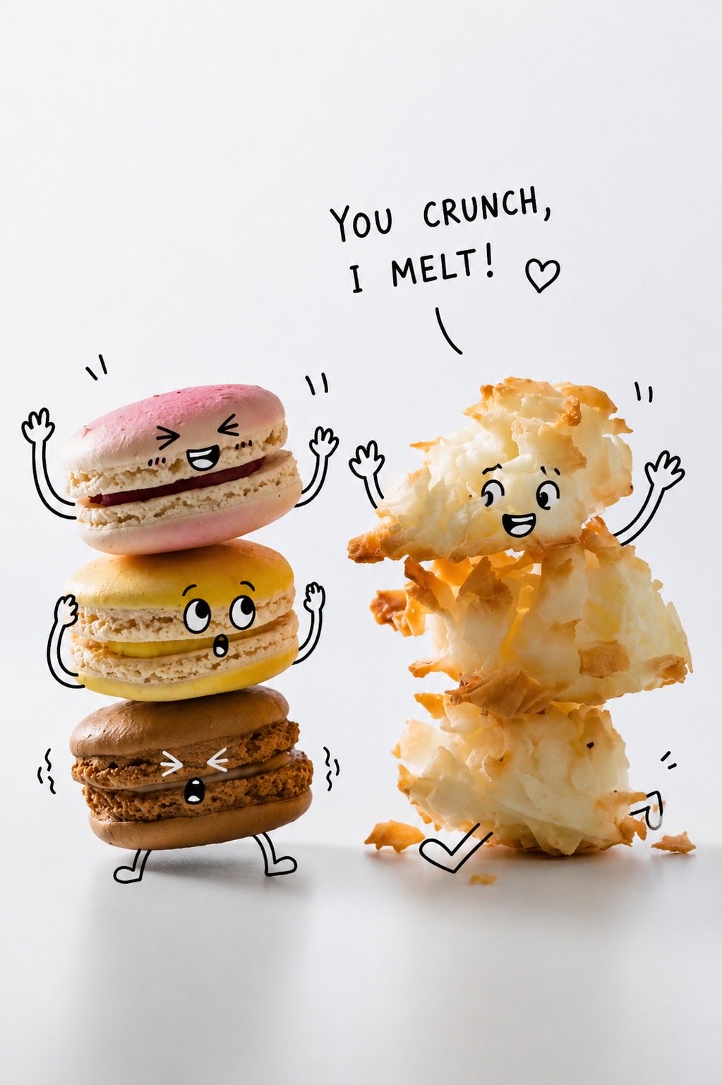 Take this product photo and add a playful hand-drawn doodle character o… 1
