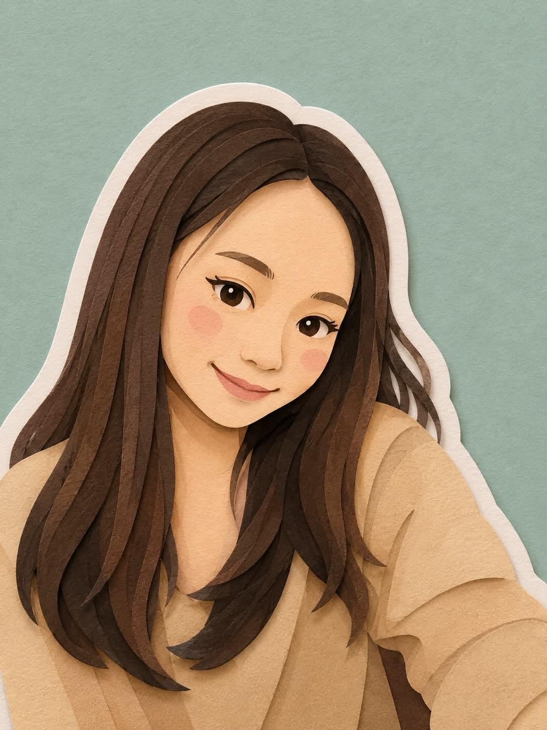 Convert this image into a soft, handcrafted paper-cut layered illustrat… 2
