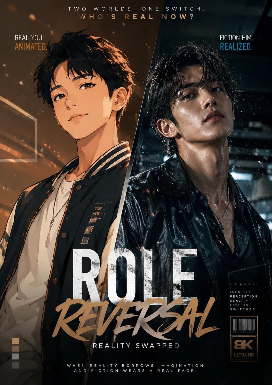 Generate a high-end editorial poster in a Role Reversal (Reality Swap) … 1
