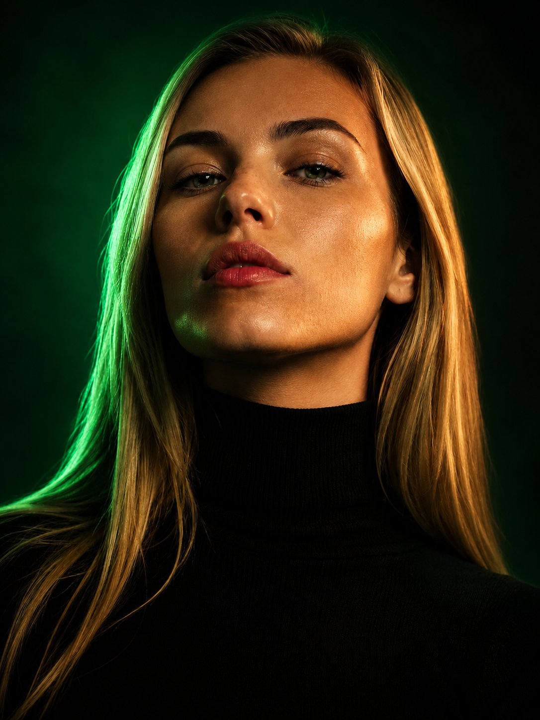 Transform the uploaded photo into a premium cinematic studio portrait w…