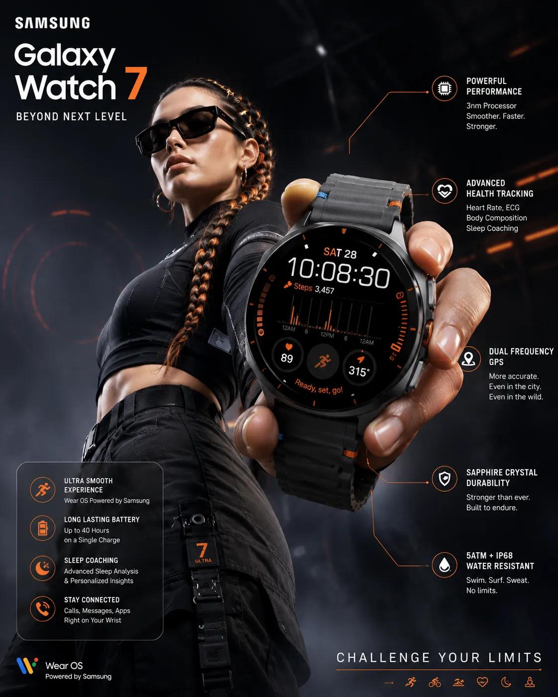 Ultra-realistic premium smartphone advertisement, featuring a confident… 1