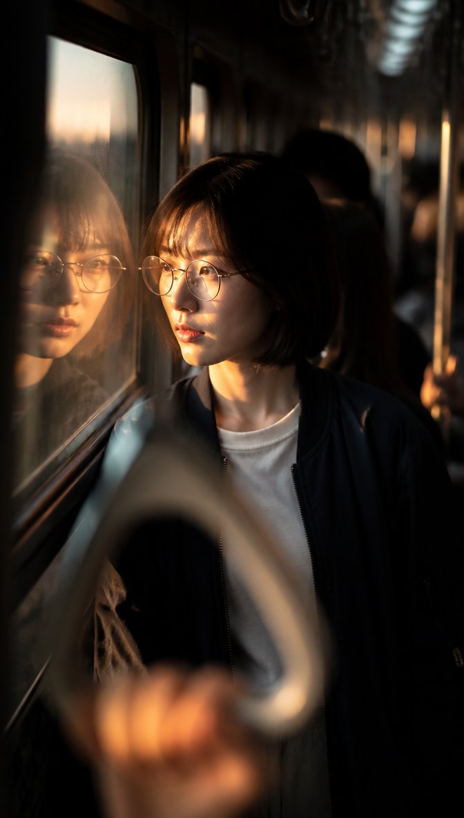 Ultra-realistic cinematic portrait of a beautiful young Korean woman wi… 2