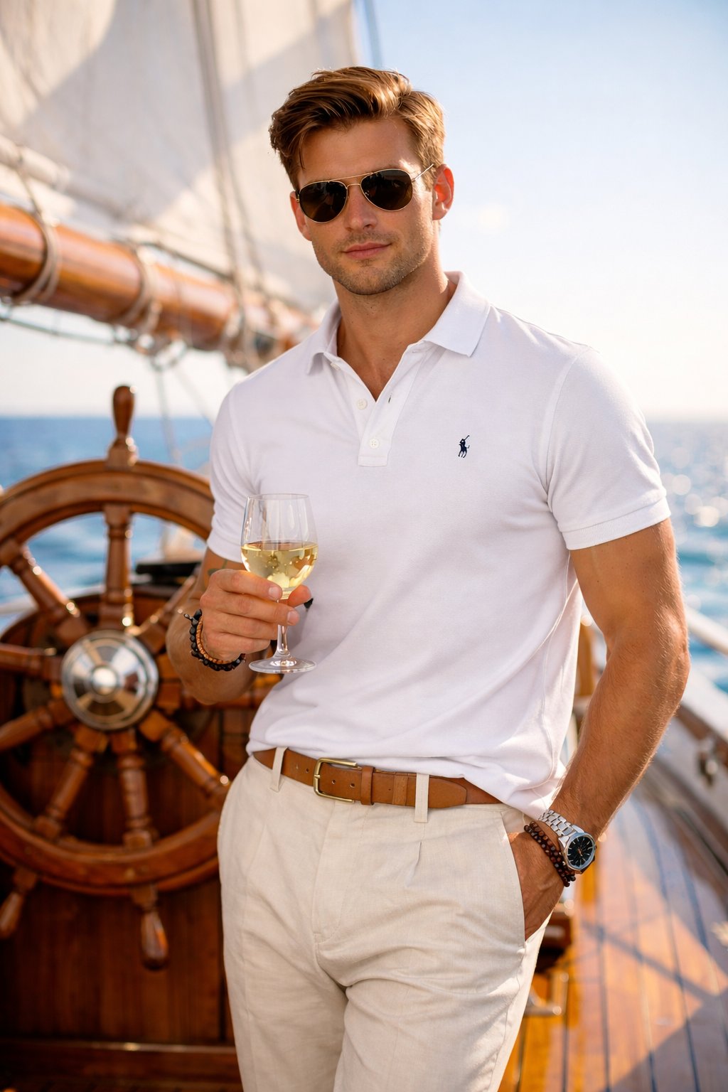 A photorealistic image of a handsome young man in his late 20s with sho… 1
