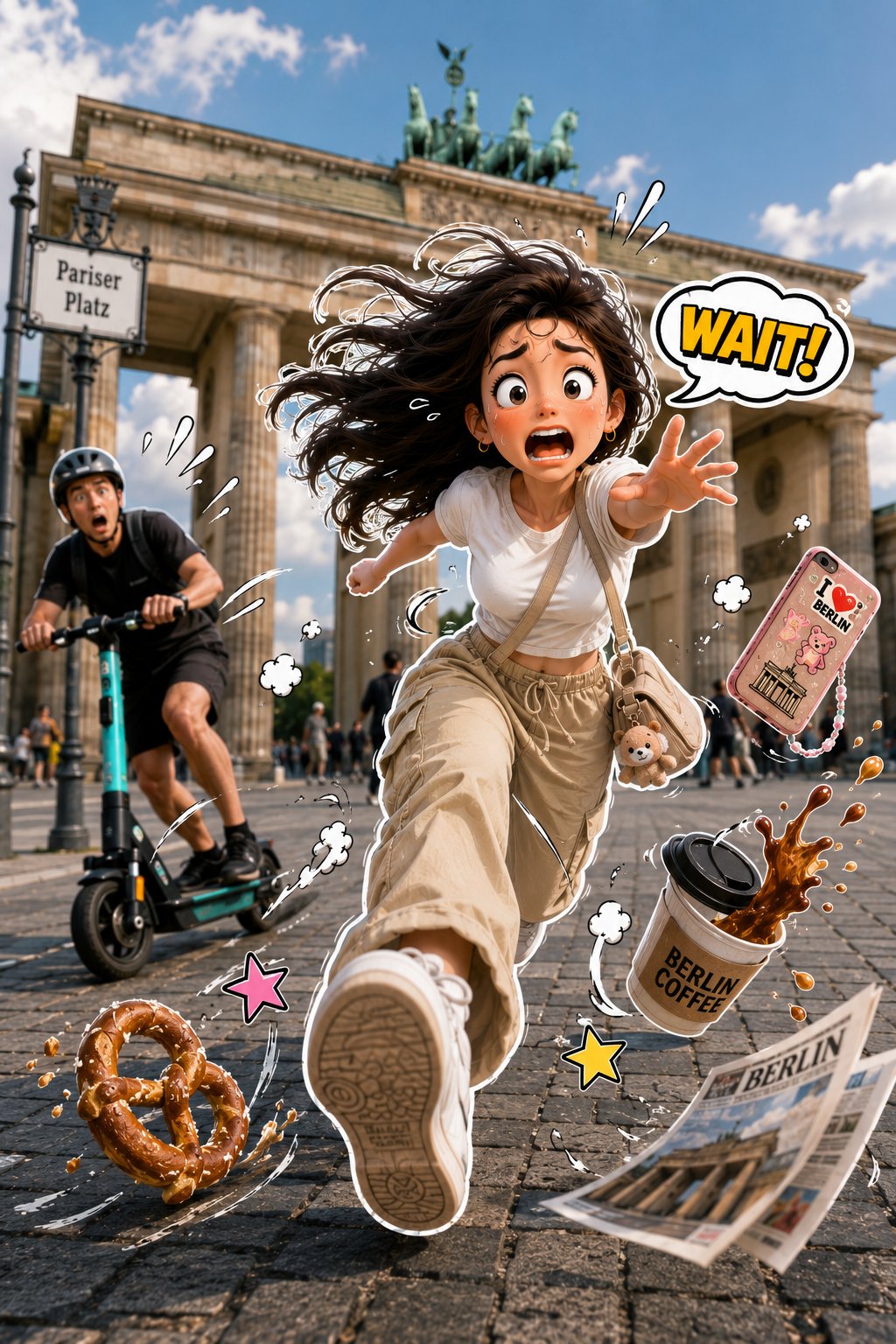 A vibrant, humorous 3D-style sticker character seamlessly composited on…