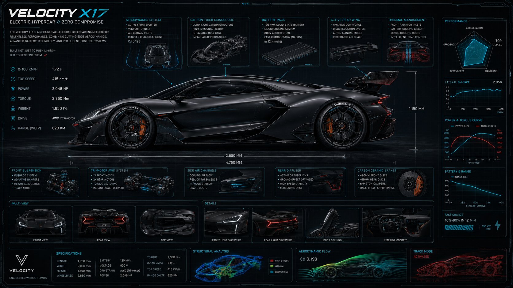 Ultra-detailed futuristic superbike blueprint poster of a [COLOR] sport…