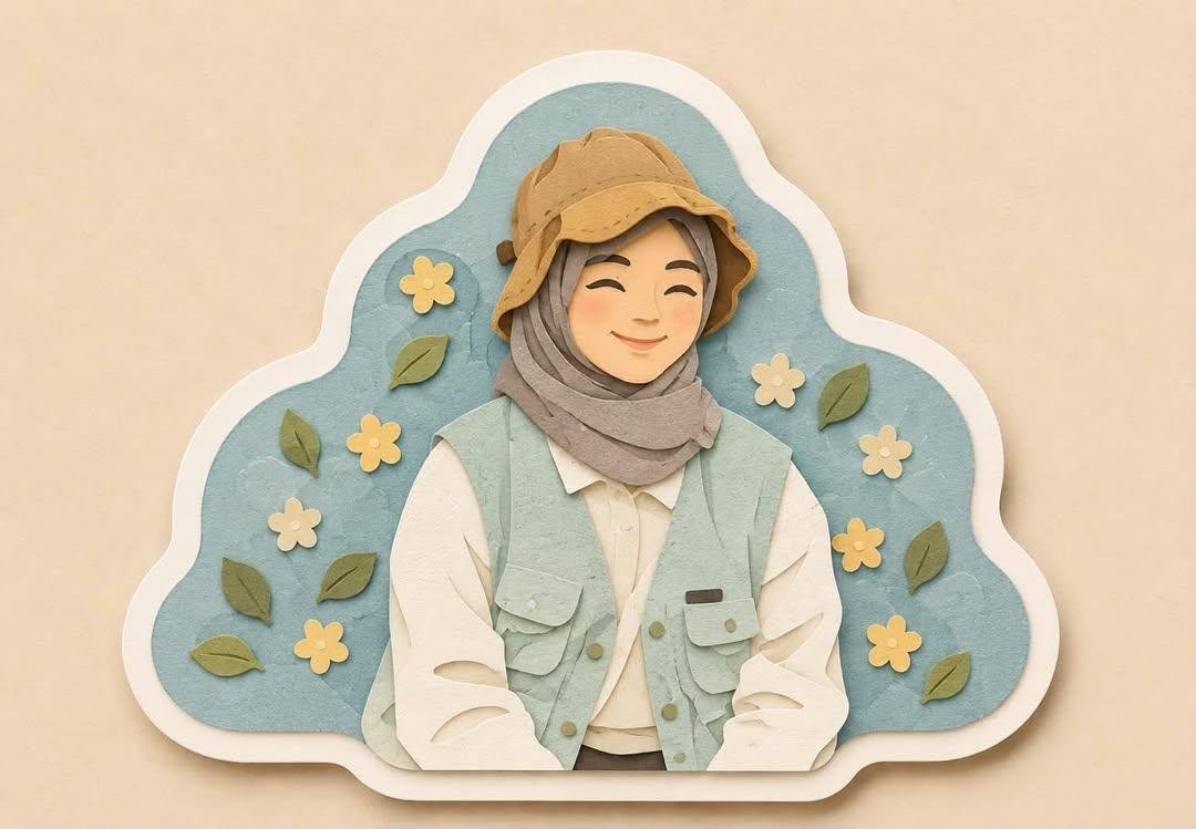Convert this image into a soft, handcrafted paper-cut layered illustrat… 2